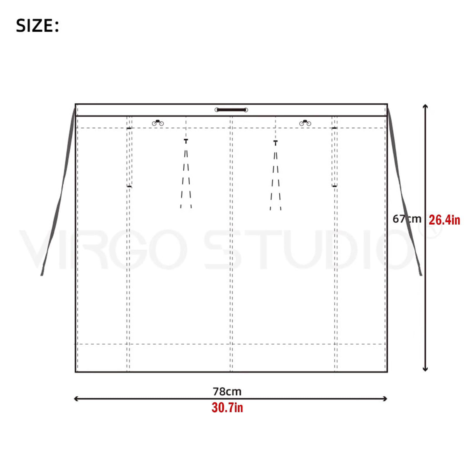 Delantal Camarero Largo, Medio Delantal De Cintura con Bolsillos, Mandil De Cocina De Trabajo para Hombre Y MujerBlue,One Size