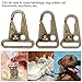 Tyenaza 15Pcs Sling Clips Hooks, Enlarged Mouth Clip Outdoor Carabiner Hanging Buckle Bronze Color Heavy Duty Snap Hooks Sling Clips for Paracord Outdoors Bag Backpack