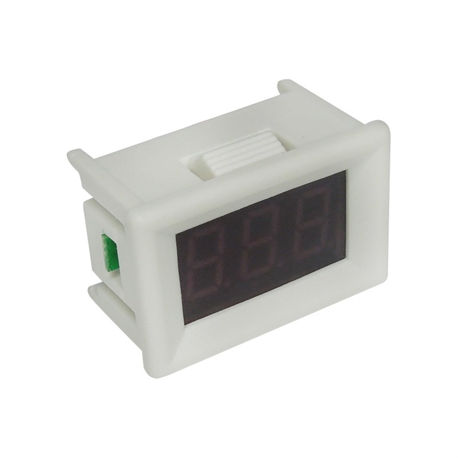 YB21 Voltmetro DC DC 0-10V 0-30V 0-100V 0-300V 0-600V Mini misuratore di tensione a 3 fili 0.36 ''Digital LED Volt Tester di pannello Volt Tester 1 pz(Color:White cover-Green,Size:DC0-10V)