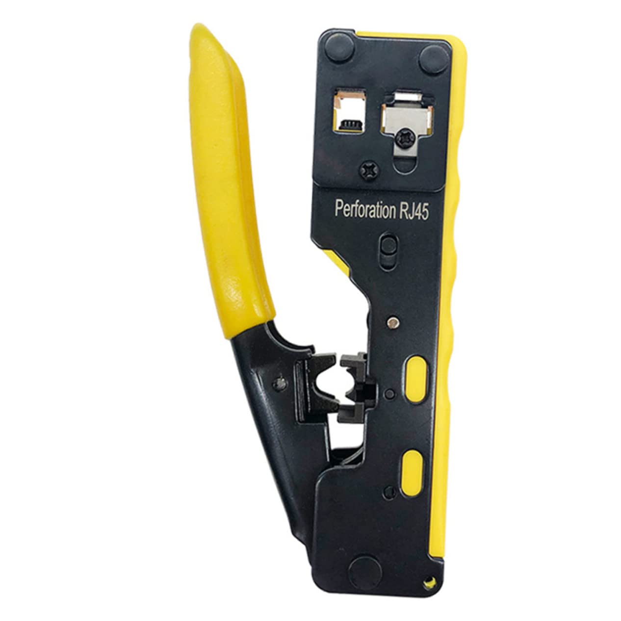 Pinza Crimpatrice Rete Cat 7 a Doppio Uso Cavità 6p e 8p | Acciaio Utensile e Abs, Taglio ad Alta Leva, Cavità 6 Pin Rj-12/rj-11 e 8 Pin Rj-45
