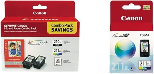 Canon 2973B004 PG-210 XL y CL-211 XL Ink & CL-211XL Cartucho de tinta de color compatible con iP2702, MX340, MX350, MX320, MP250 y MP270 (2975B001)
