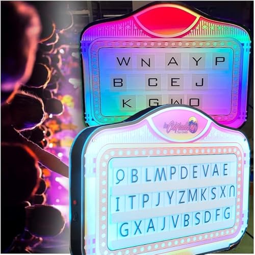 DARZYS Bottle Service Sign, LED Letter Bottle Presenter, Light Sign with Letters, LED Lighted Display Message Letters Board Marquee Sign, Bottle Presenter for Night Club