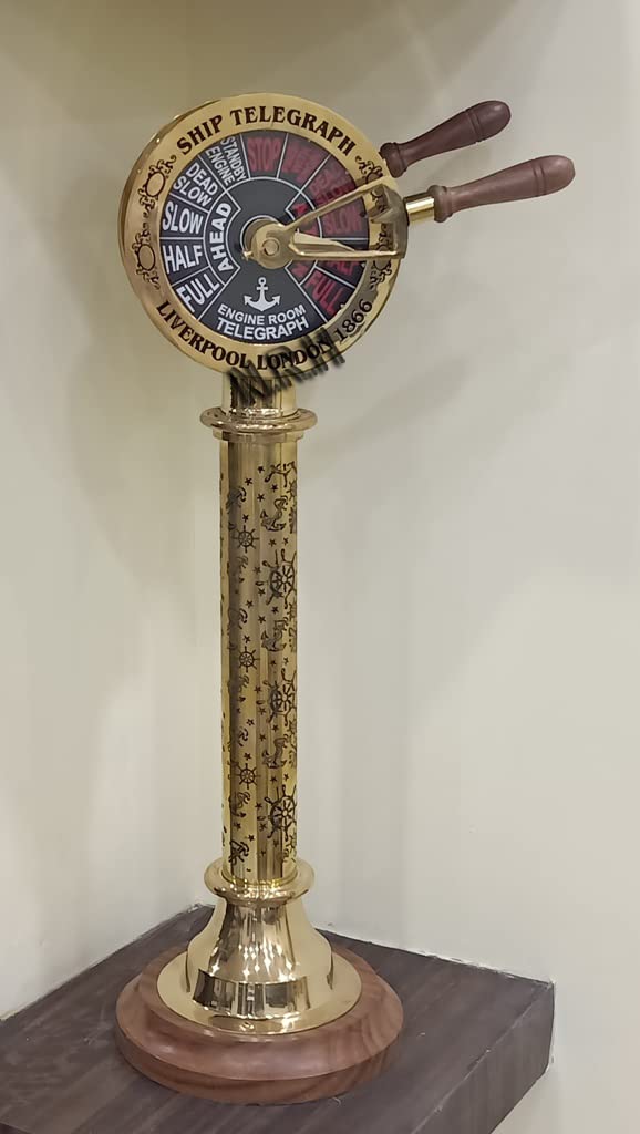 Nautical Antique Ship Engine Brass Finish Telegraph Decorative with Sound Collectible HOME Decor