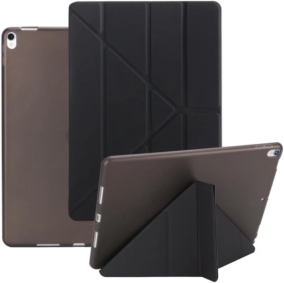 iPad Pro 9.7 Case, Maetek Origami Ultra Slim Smart Cover, Fashion 3D Designed with Muti-Angle Stand Auto Wake/Sleep Function Soft TPU Back for iPad Pro 9.7" 2016 Model, Black