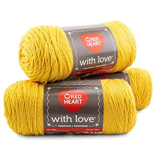 Image of Red Heart With Love Yarn, 3-Pack-Cornsilk 3 Pack