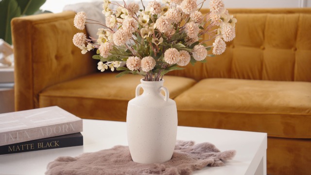 YILON LITTLE FLOWER CHIFFON set（beige） Amazon.com: HyeFlora Fake Kiku Flowers, Faux Silk Pompon Mums