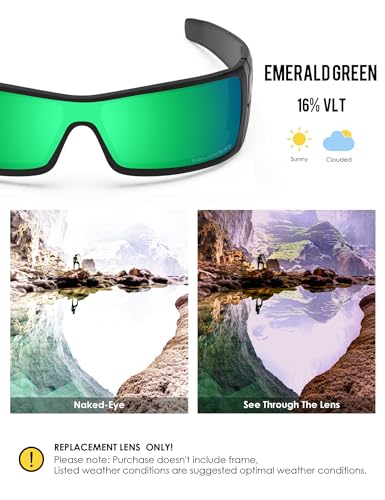 Image of BLAZERBUCK Anti-salt Polarized Replacement Lenses for Oakley Batwolf OO9101 Sunglass