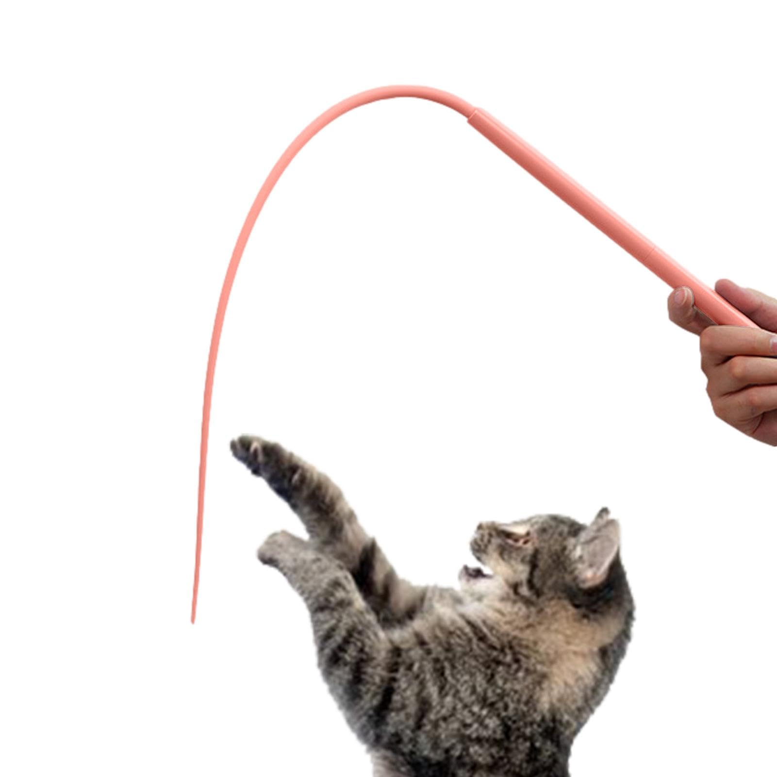 Tnfeeon Teleskop-Katzenangel – Verstellbar Bis 1,8 M, Interaktives Spielzeug Mit Schnur Für Drinnen