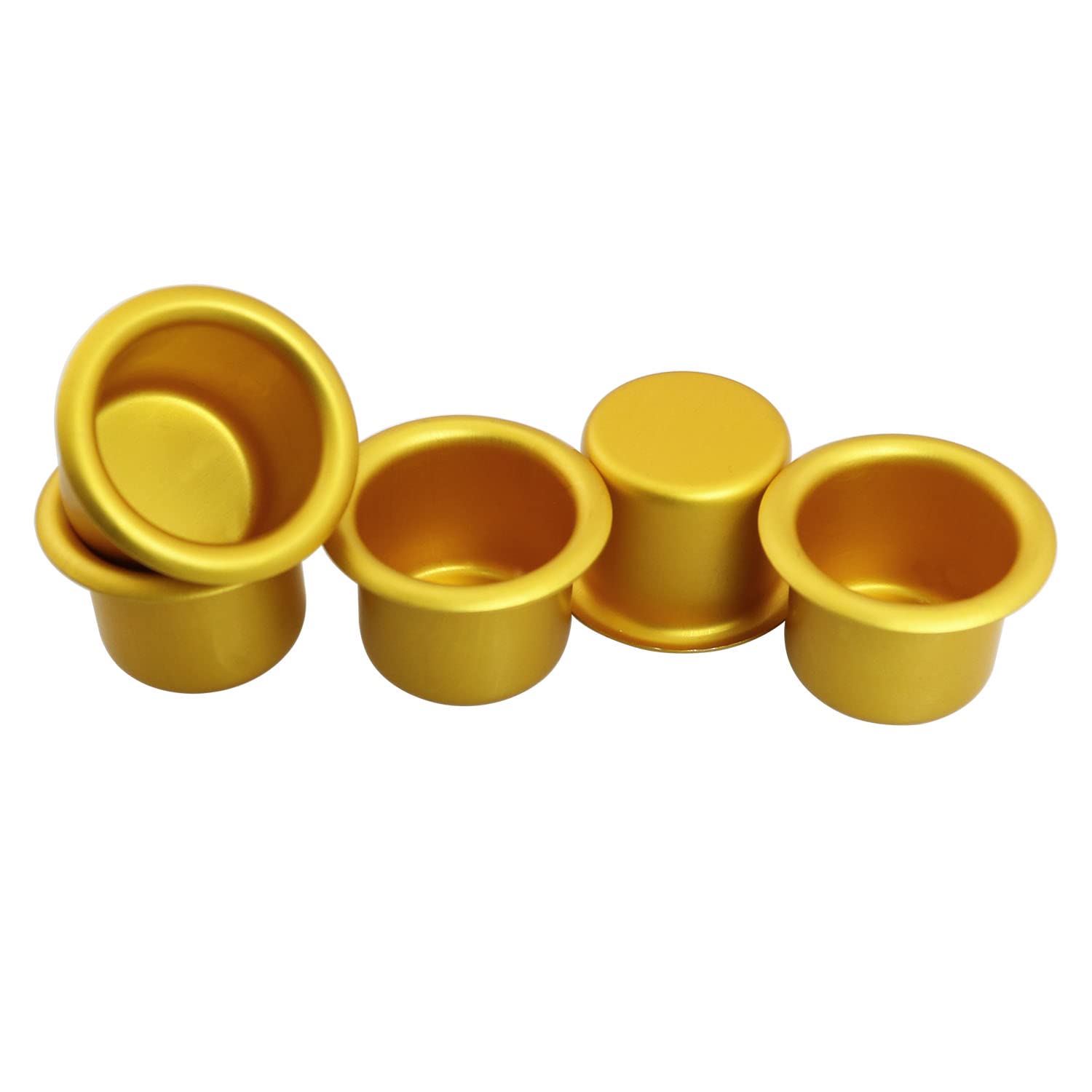 Lot De 30 Bougeoirs En Aluminium Doré 27mm - Pour Fabriquer Des Bougies Maison, Décoration Table Noël Hanoukka