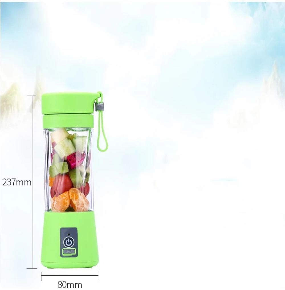 Portable Blender, Mini Frullatori, Personale Misura Blender Per Frullati E Shakes, Macchina Da Presa Frutta Mixer Macchina USB Rchargeable Juicer Cup,Green