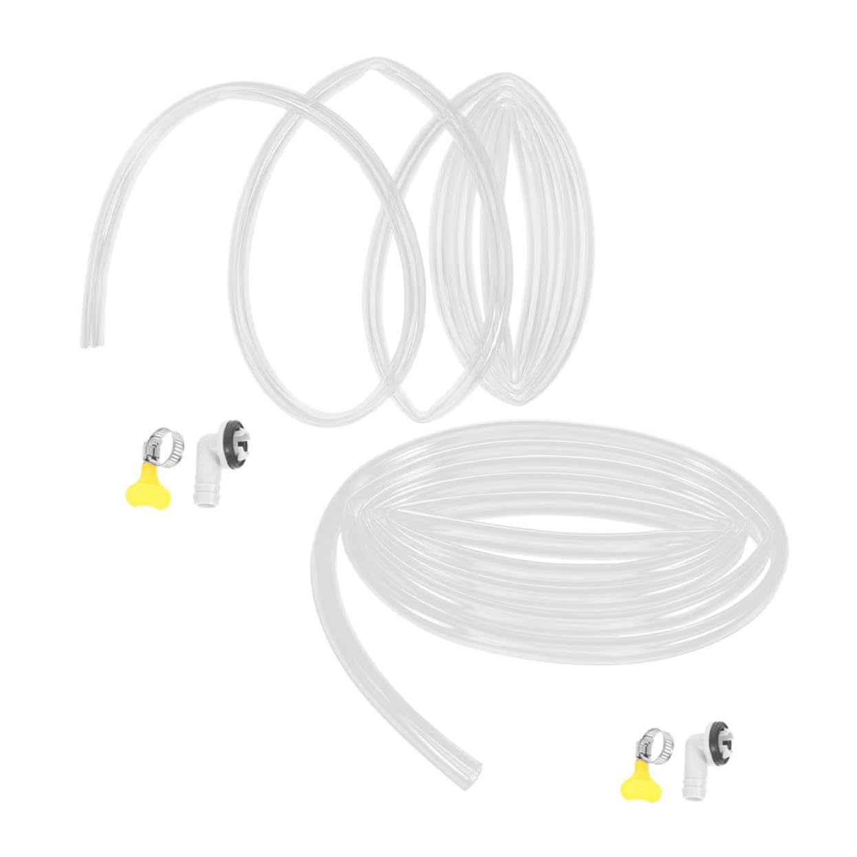 Kit Scarico Condensa Condizionatore 2 Pezzi Pvc con Raccordo | Unità Esterna, Installazione Rapida, Flusso Acqua Efficiente, Vacanze Estive