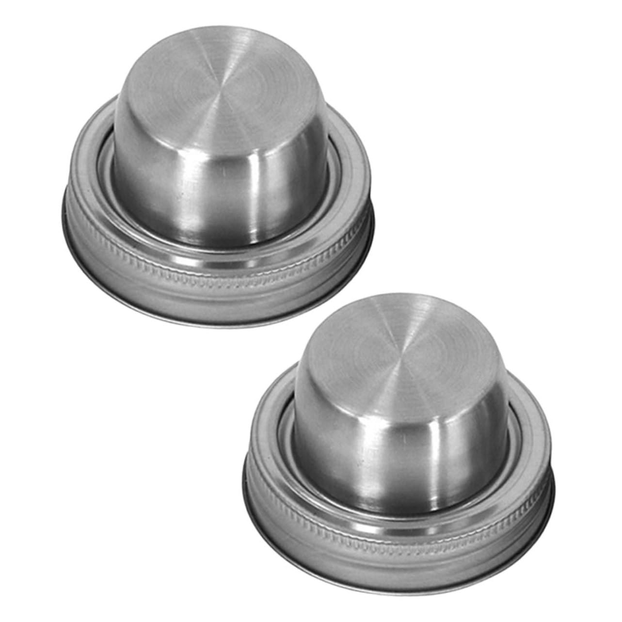ULTECHNOVO 10piezas Tapa De Acero Inoxidable Frascos Mason para Especias Sifón De Cocteles Fácil De Limpiar y Reutilizable