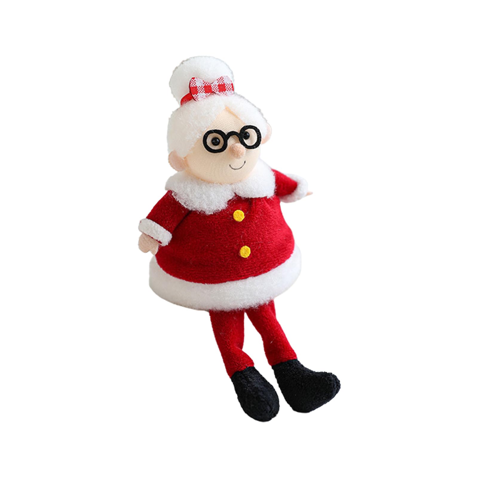 Nucelit Santa and Snowman Plush Sitting Figures Christmas Party Decorations for Gift Giving Season Festival Snowman Stuffed Ornament Home Decors