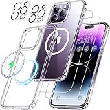 Humixx Magsafe Clear for iPhone 14 Pro Max Case Compatible with Magsafe, [Not-Yellowing][Military-Gr