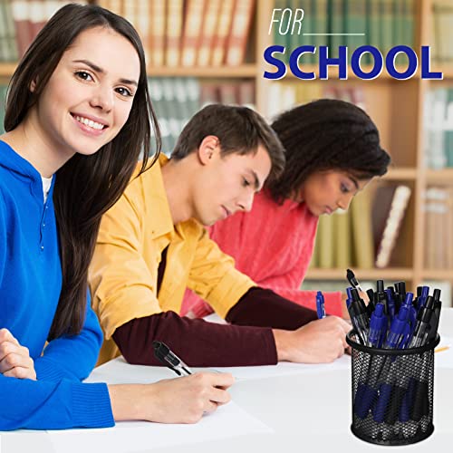 Image of Fainne 200 Pack Retractable Ballpoint Pen 1.0 mm Medium Point Refillable Smooth Click Writing Pens With Grip for Work Journal Writing Office School Supplies(Black Ink, Blue Ink)
