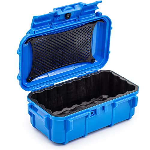 Seahorse 57 Portable Waterproof Dry Box Protective Case - Travel Safe/Mil Spec / IP67 Waterproof/USA Made - for Cameras, Action Cams, Ammunition, Rifle Ammo, Marine (Blue) (SE57BL)