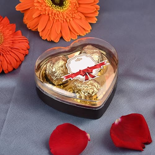 Image of Mantouss Rakhi Gift Hamper for Sister - Decorated Basket with Chocolates in Heart Shaped Box, Pair of Jhumki, Satin Scrunchy with Tulips, Pendent Set, Flower Hair Pin, Best Wishes Card