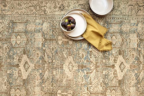 Loloi Margot Collection MAT-04 Antique/Sage 7'-6" x 9'-6" Area Rug, No-Shed Easy Clean Large Patterned Area Rug for Living Room, Bedroom, Dining Area