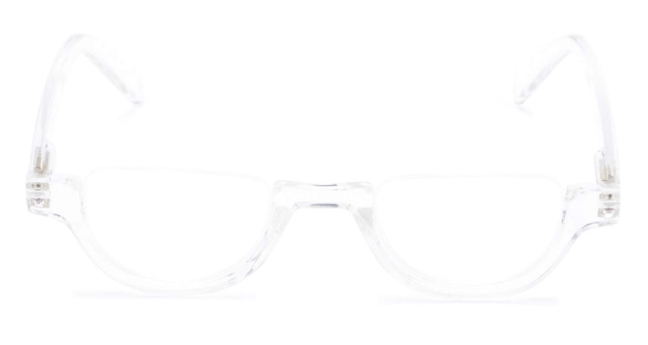 The Shay Colorful Semi-Rimless Half Reader Reading Glasses, 2.00 Clear