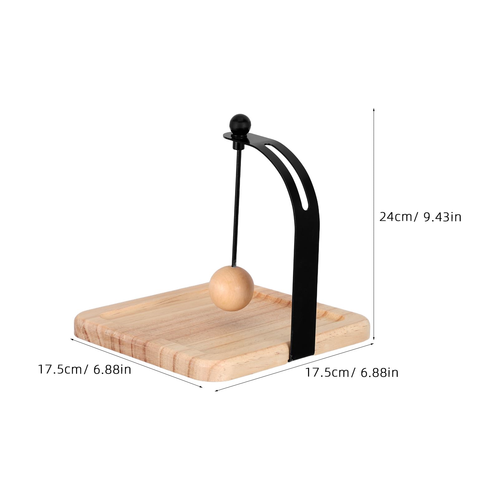 TOYANDONA Porta tovaglioli piatto con braccio zavorrato - Distributore di tovaglioli da tavolo - Organizzatore di carta quadrato in legno per cucina, ristorante, fattoria, cena, esterno