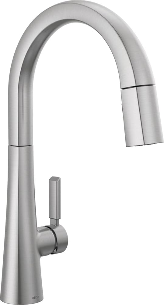 Delta Faucet Monrovia Brushed Nickel Kitchen Faucet, Kitchen