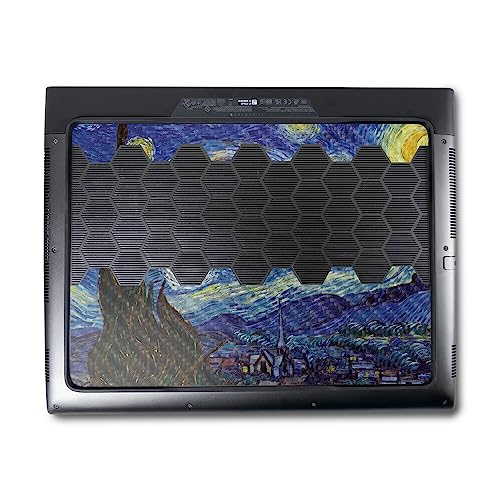 Image of MightySkins Carbon Fiber Skin Compatible with Alienware M18 R1 (2023) Full Wrap Kit - Starry Night | Protective, Durable Textured Carbon Fiber Finish | Easy to Apply & Change Styles | Made in The USA