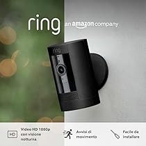 Ring Videocamera esterna a batteria 3 pezzi (Stick Up Cam) + Videocamera interna (Indoor Cam 2a gen.) | Telecamere di sicurezza wifi HD con audio bidirezionale | Ring Home: 30 gg. prova gratuita