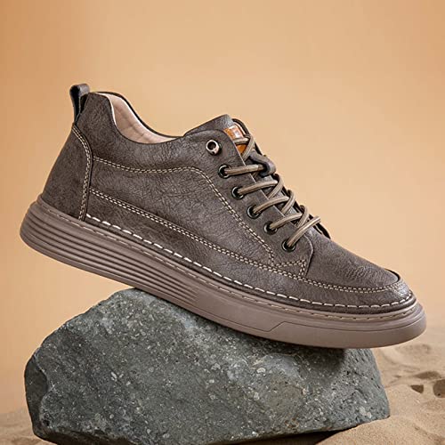 Image of CERYTHRINA Elevator Shoes for Men - Height Increasing Sneakers, 2.5 Inches Taller, Leather Casual Shoes with Height Increase Insoles