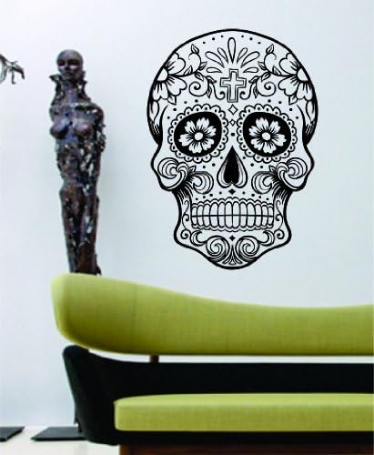 Dabbledown Decals Sugarskull Version 5 Wall Vinyl Decal Sticker Art Graphic Sticker Sugar Skull