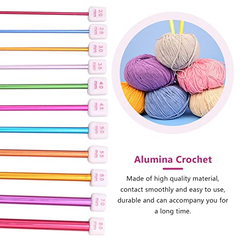 Hausdec 23 Pcs Tunisian Crochet Hook Set Include Plastic Cable Afghan Crochet Hook and Tunisian Afghan Aluminum Knitting Needles - Image 3