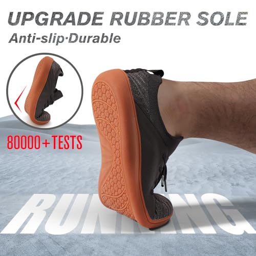 Image of relxfeet Men's Barefoot Shoes Minimalist Cross-Trainer Shoes Wide Toe Walking Shoes Zero Drop Sole Trail Running Sneakers