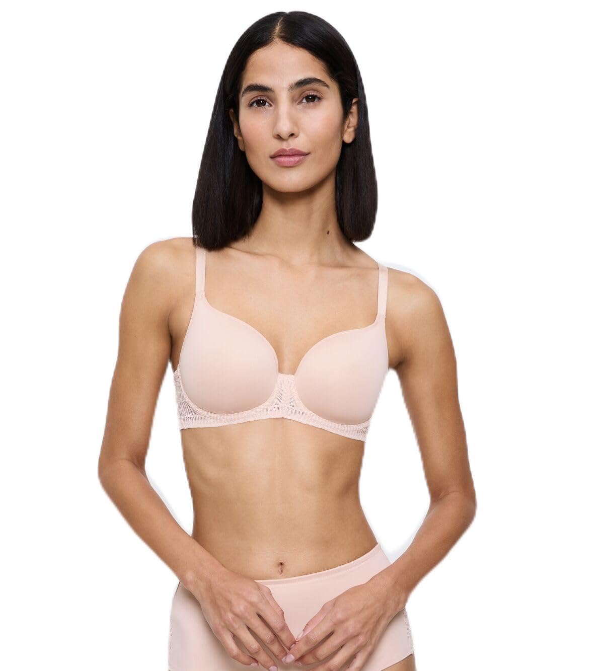 Triumph Women's O-Shaping Impressions T WP Padded Bra, Neutral Beige, 85E