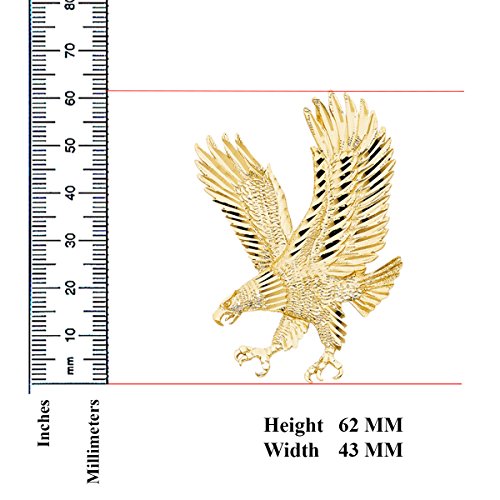 14K Yellow Gold Eagle Pendant - Height 62 MM Width 43 MM3