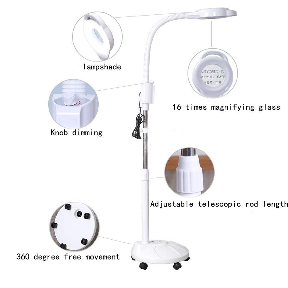 Lampa Podłogowa Powiększająca Do Salonu Kosmetycznego, Zimne Światło, Lampa Podłogowa Bezcieniowa, Lampa Kosmetyczna, Lampa Powiększająca Do Tatuażu,
