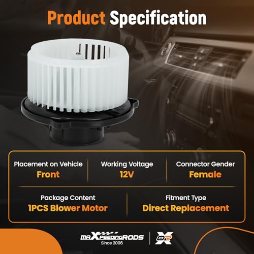 Image of maXpeedingrods 700002 A /C Heater Blower Motor w /Fan Cage Air Conditioning HVAC Fits for Acura MDX 2001-2006, for Honda Accord 1998-2002 Odyssey 1999-2004 Pilot 2003-2008# 79310S84A01 615-58456