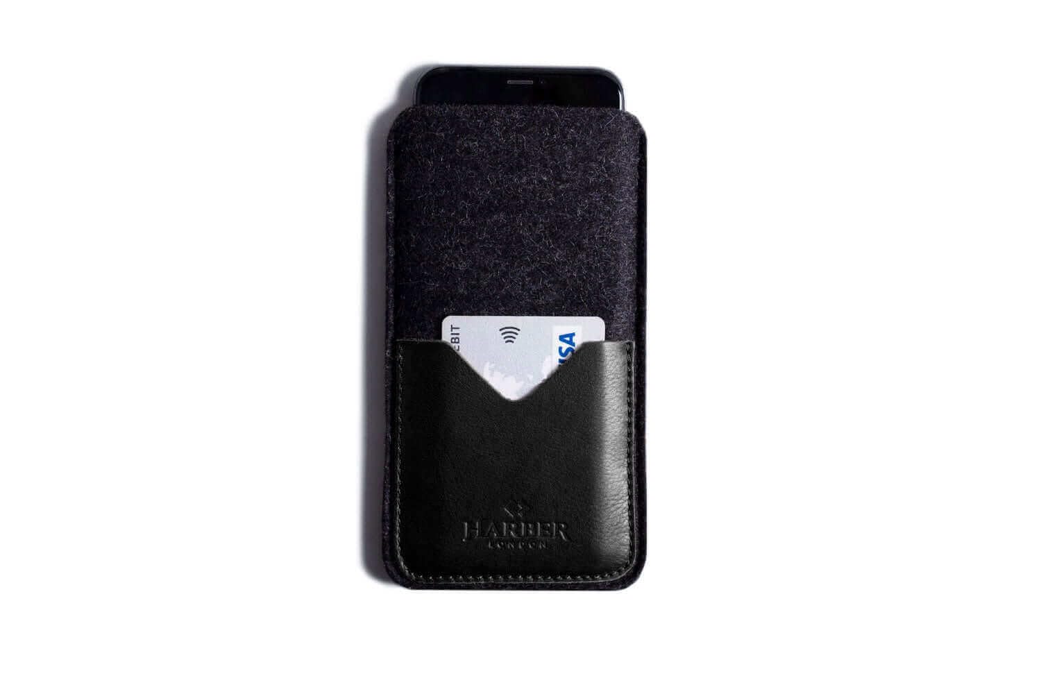 portafoglio pelle nero smartphone compatibile iPhone 12 Mini