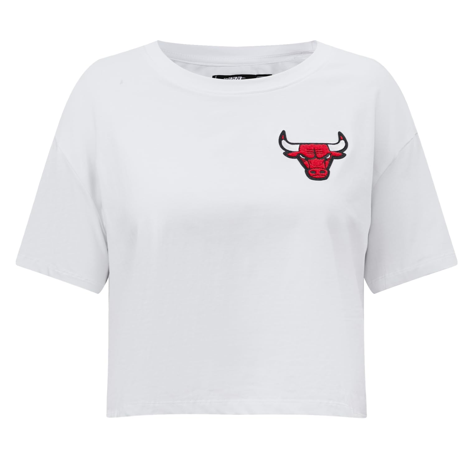 Womens NBA Classic Chenille Cotton Short Sleeve Boxy Tee White