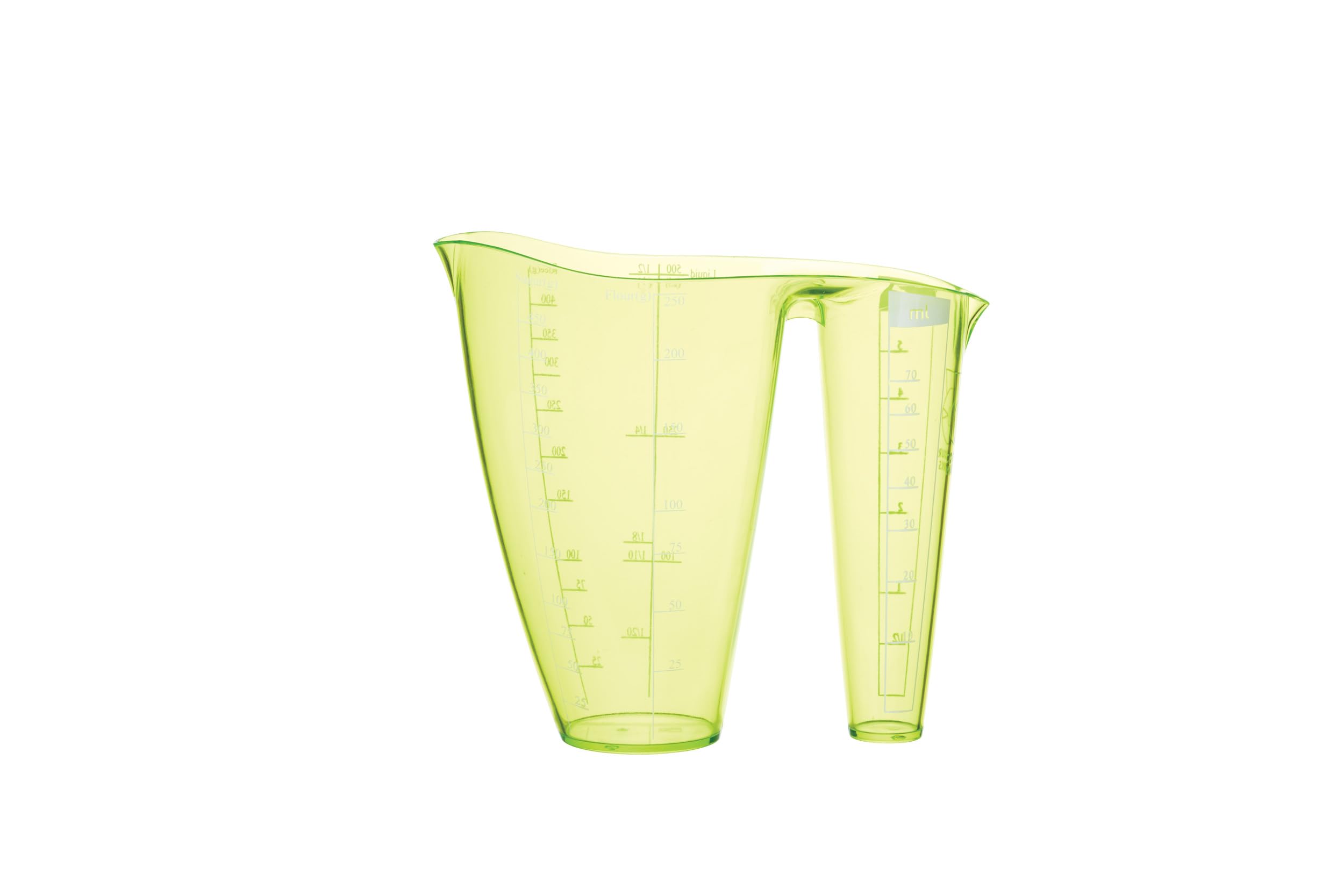 Colourworks 2 in 1 Plastic Measuring Jug for Dry and Liquid Ingredients, Apple, 500 ml