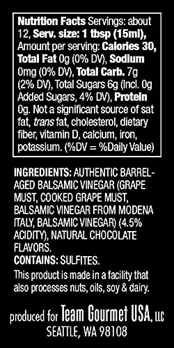 Miniatura 4 de OMG! Aceites Vinagre balsámico de chocolate negro gourmet (perfecto para sumergir, adobos, glaseado y cobertura!), 6.0 fl oz6oz