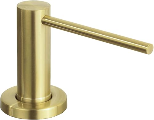 GAPPO - Dispensador de jabón de níquel cepillado para lavaplatos, dispensador para en integrado con botella y bomba