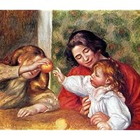 Amazon.co.jp: 12 枚の絵画母と子ピエール オーギュスト