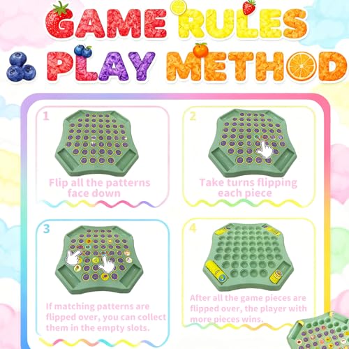 Juego de memoria con 54 piezas de frutas y animales miniatura 4
