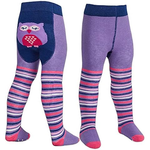 Metzuyan Baby Girls Tights with Anti-Slip Grips Cover