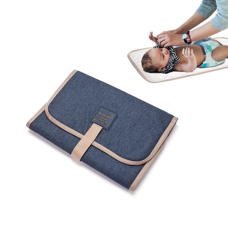 Portable Baby Changing Mat,Ttdesefu Foldable Nappy Changing Mat Baby Diaper Changing Pad for Infant Newborn & Toddlers Home Travel Outside(Blue)