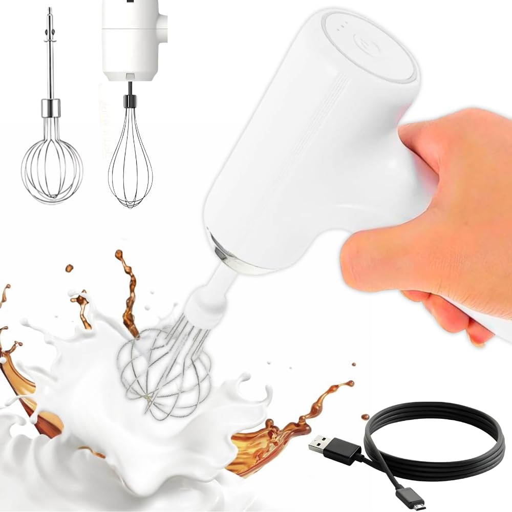 Drumstone DIWALI 𝟏𝟓 𝐘𝐄𝐀𝐑 𝐆𝐔𝐀𝐑𝐀𝐍𝐓𝐄𝐄 3-in-1 Wireless Electric Hand Mixer USB Rechargeable 3 Speed Portable Hand Blender Cordless Mini Whisk for Baby Food Egg Beater Cake Baking & Cooking-image-37