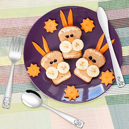 Vitever TF-12SET 12-Piece Toddler Utensils, Stainless Steel Kids Silverware Set, Children Safe Forks, Spoons And Knives - Mirror Polished, Dishwasher Safe thumb #6