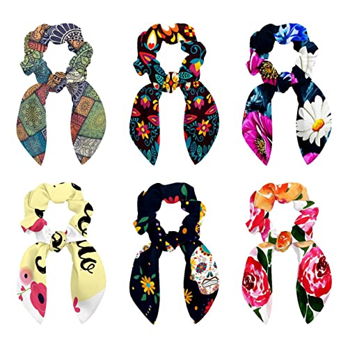 Chouchous cheveux avec nœud floral parfaits pour vos coiffures d'été et sorties décontractées