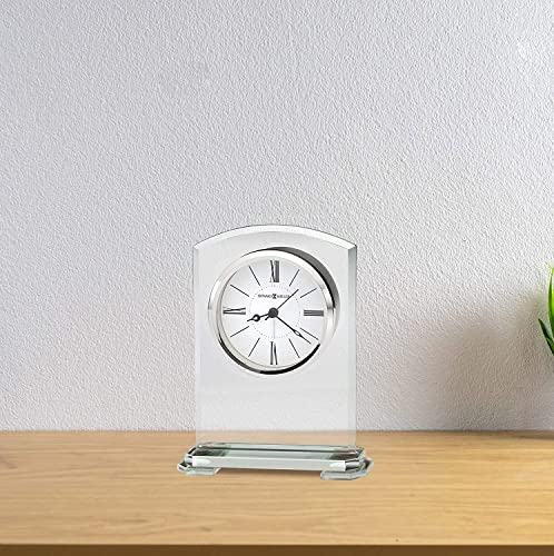 Howard Miller Corsica Table Clock 645-770 – Modern Glass With Quartz Alarm Movement #TOP2