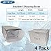ROTCH Insulated Shipping Boxes with Liners, 4 Pack 15x10x11'', Small Cold Shipping Box Coolers for Perishable Frozen Food, White (T151011-4L-W)