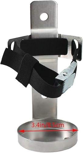 Miniatura 7 de Soporte para extintor de incendios, soporte de pared, compatible con extintores de incendios de 2.5 libras, acero inoxidable (acero inoxidable de